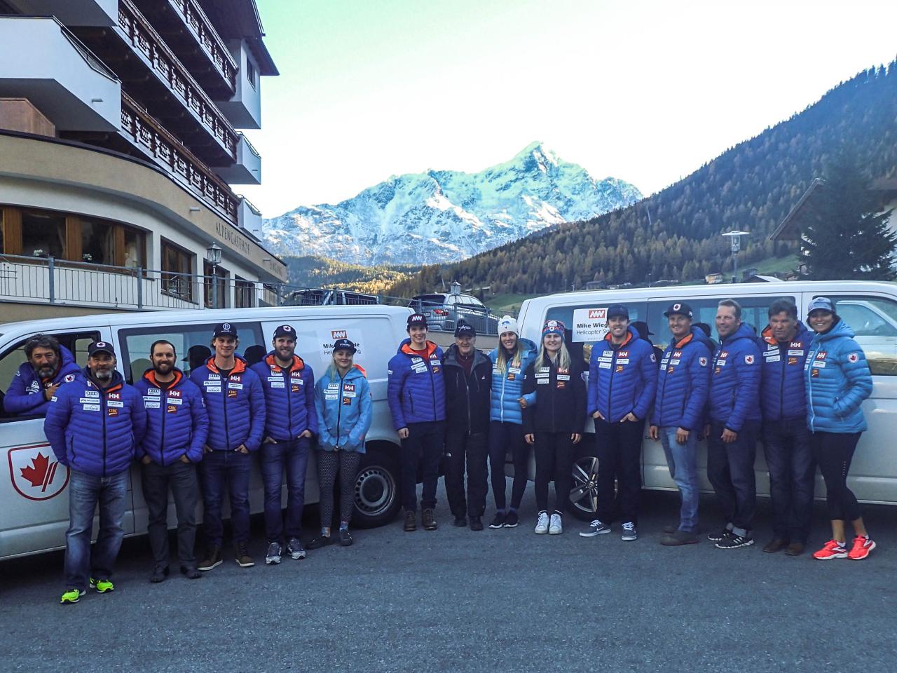 Mike Wiegele, Erik Read and the Canadian Alpine Ski Team in Austria